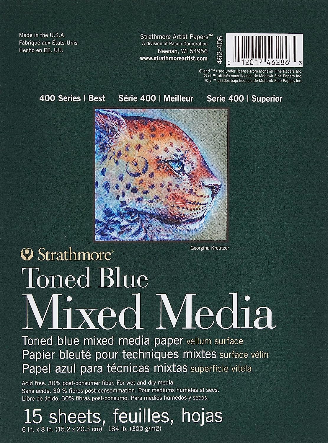 230816082920401_1 Strathmore 400 Series Mixed Media Pad, 18"x24", White, 15 Sheets - Image 1